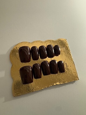 ACI KAHVE TAKMA JEL TIRNAK - Görsel 2