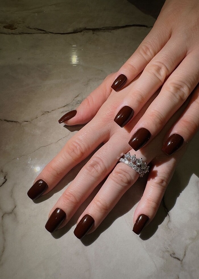 ACI KAHVE TAKMA JEL TIRNAK - Görsel 3