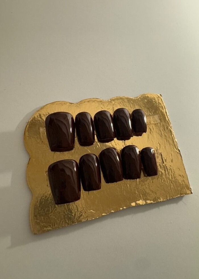 ACI KAHVE TAKMA JEL TIRNAK - Görsel 2