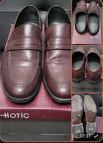 Hotiç 43 Numara Koyu Bordo Erkek Ayakkabı 0 Deri - Görsel 5