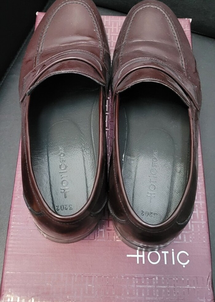 Hotiç 43 Numara Koyu Bordo Erkek Ayakkabı 0 Deri - Görsel 3