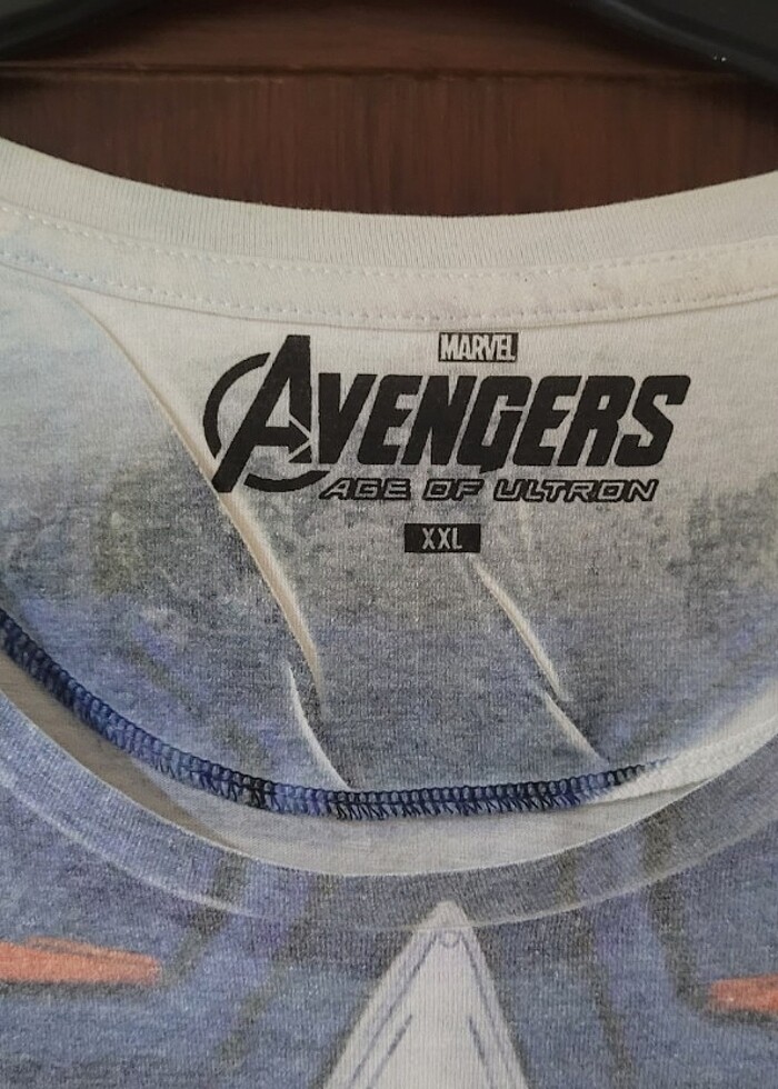 Marvel Avengers Kaptan Amerika Erkek XXL Beyaz T-Shirt Orijinal - Görsel 2