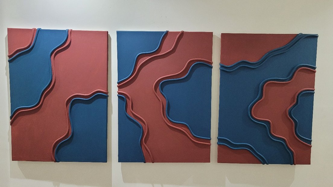 Pamuklu Bez Üzerine Canvas Soyut Tablo - Görsel 2