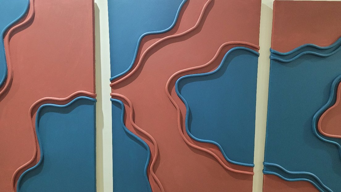 Pamuklu Bez Üzerine Canvas Soyut Tablo - Görsel 3