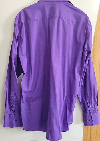 xl Beden Mor Renk XL (43-44) (Slim Cut) Erkek Kumaş Gömlek (Daniel Bessi)