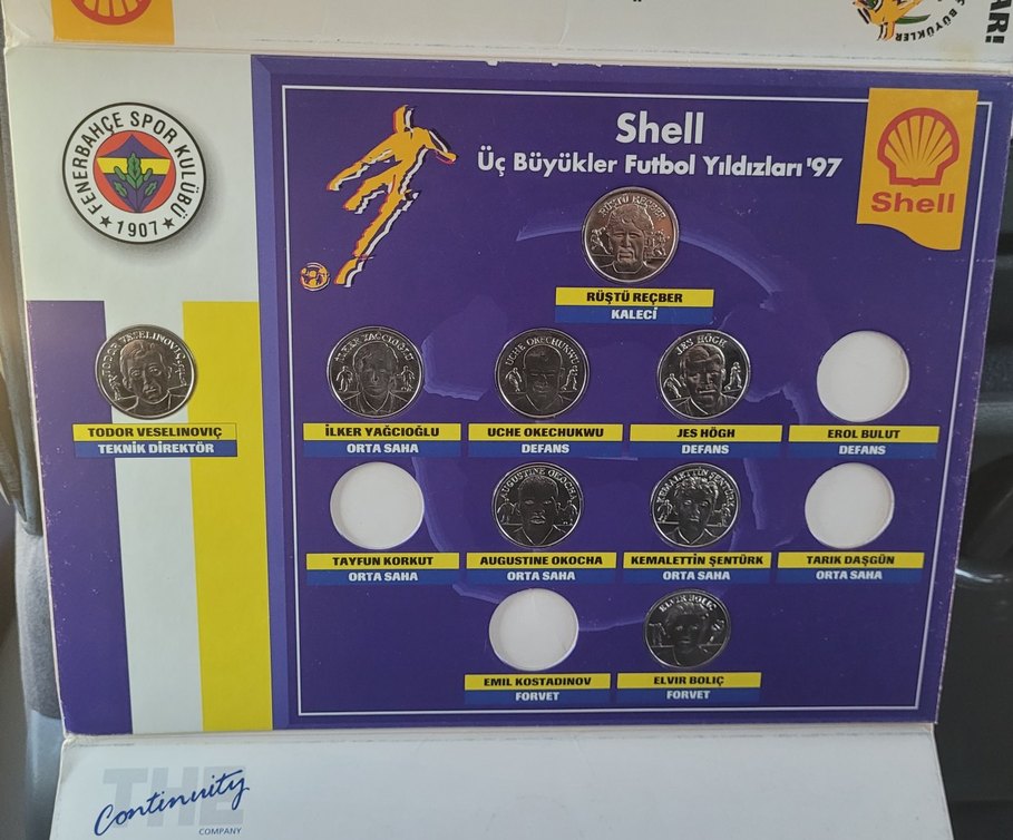 Shell 3 Büyükler Futbol Yıldızları 1997 Fenerbahçe Orij. Karton - Görsel 3