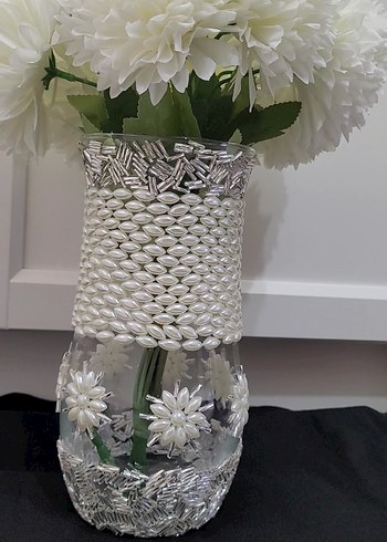 Süslemeli Cam Vazo (Paşabahçe) (Cam Ürün Elden Teslim,kargo yok) - Görsel 3