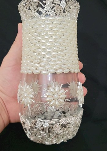 Süslemeli Cam Vazo (Paşabahçe) (Cam Ürün Elden Teslim,kargo yok) - Görsel 4