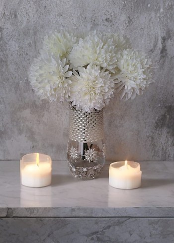 Süslemeli Cam Vazo (Paşabahçe) (Cam Ürün Elden Teslim,kargo yok) - Görsel 6