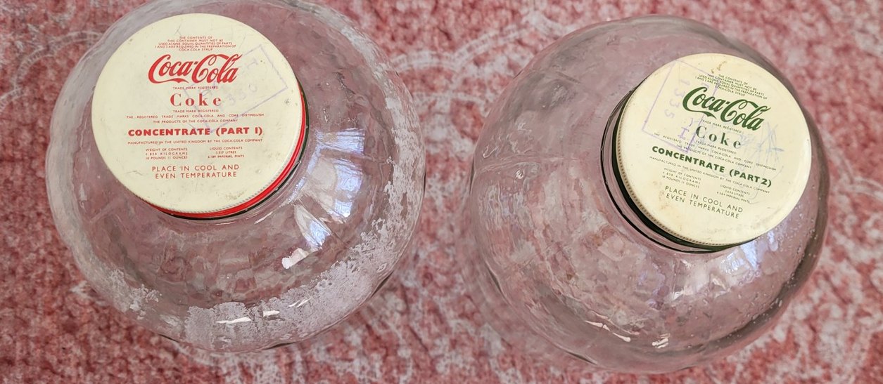 Coca Cola Konsantre Vintage Cam Şişe 3 Litrelik Part 1 ve Part 2 - Görsel 2