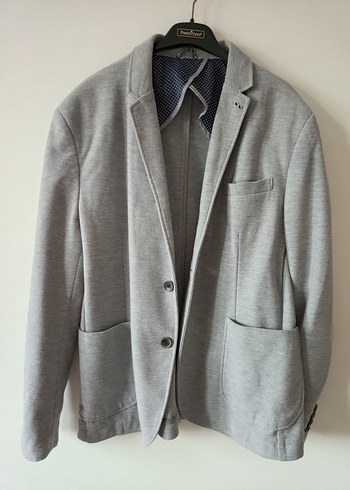 Gri erkek Ceketi Düğmeli ve Desenli - Görsel 2