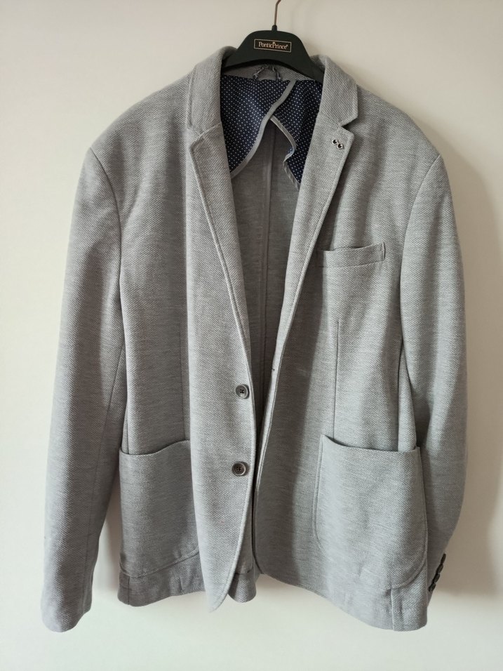 Gri erkek Ceketi Düğmeli ve Desenli - Görsel 2