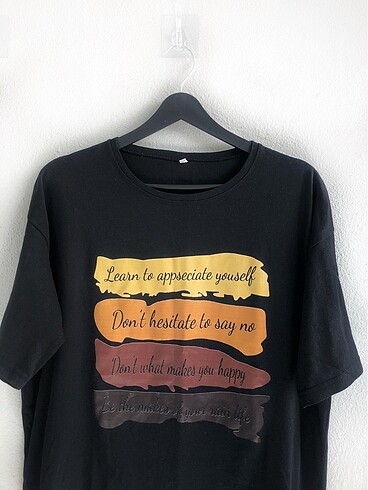 l Beden Yazı Baskılı Kadın Tshirt Yeni L XL Uyumlu #beğeni #takip