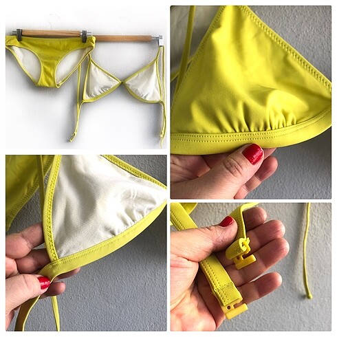 Diğer Bağcıklı Üçgen Bikini Takımı 40-42 Uyumlu