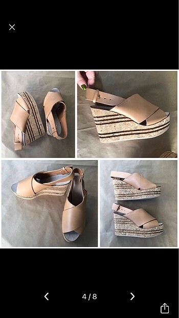 41 Beden camel Renk #Zara YENİ Platformtopuk Ayakkabı 41