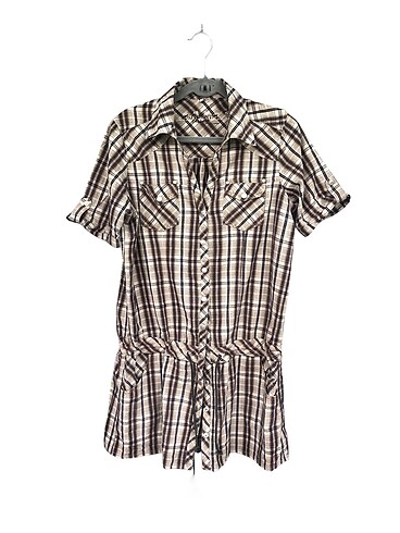 xl Beden çeşitli Renk Kadın Ekoseli Tunik Gömlek L XL