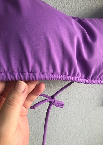44 Beden Bağcıklı Lila Bikini Üstü #Bralet 44
