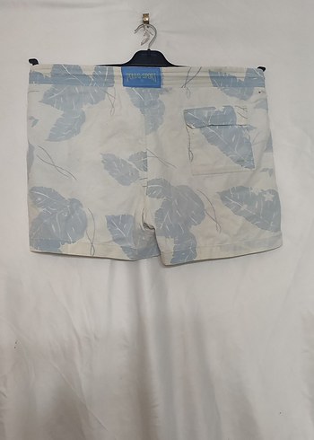 Bej Yaprak Desenli Erkek Mini Şort - Görsel 2