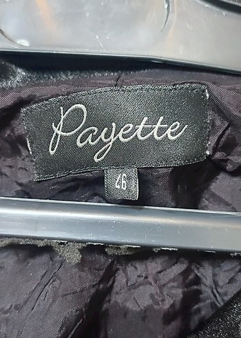 Kadın Siyah Keten Mini Düğmeli Ceket - Görsel 3