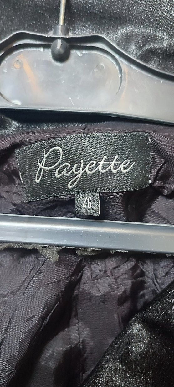 Kadın Siyah Keten Mini Düğmeli Ceket - Görsel 3