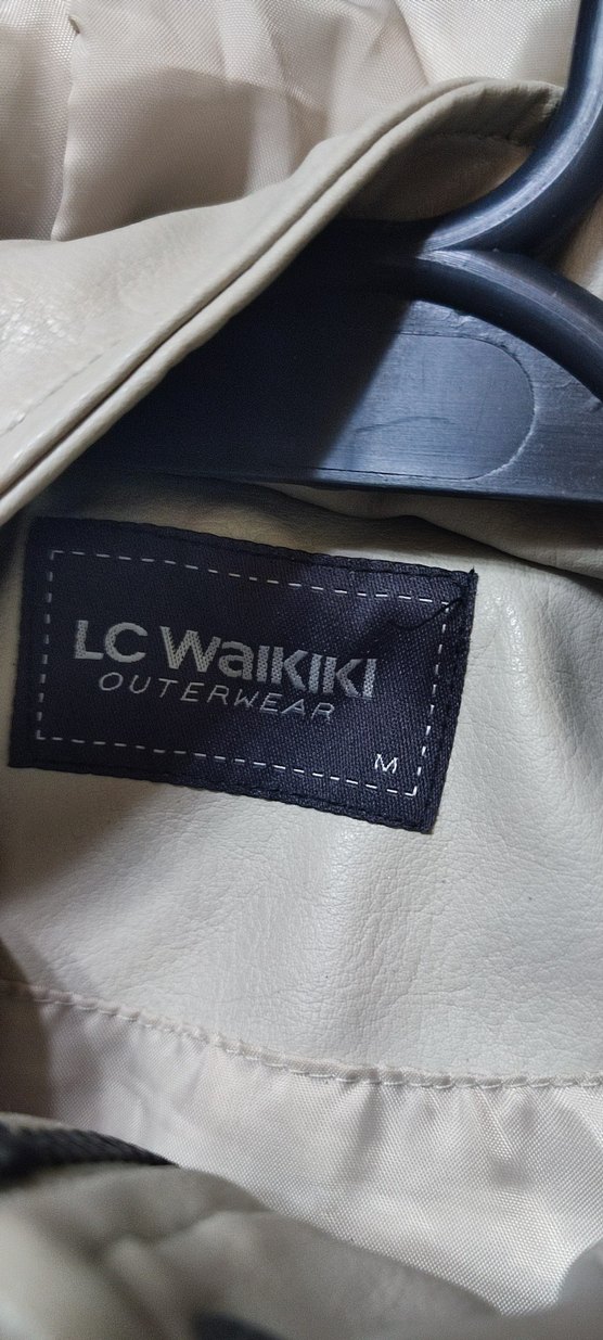 Gri Deri Uzun Kadın Ceket - Görsel 3