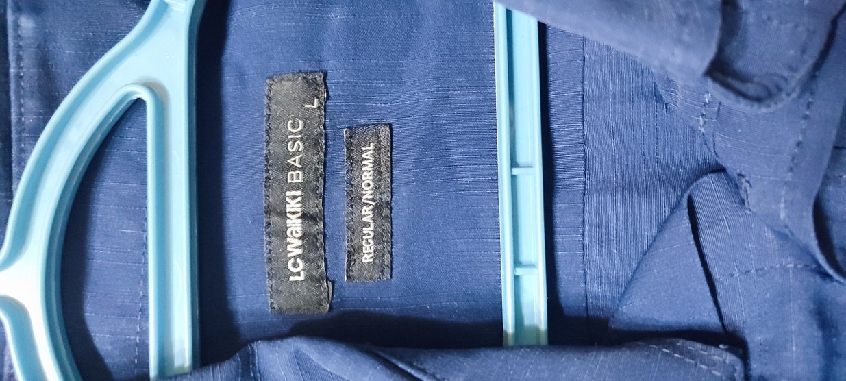 Erkek Koyu Lacivert Keten Kısa Kollu Gömlek - Görsel 3