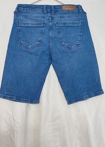 Kadın Lacivert Denim Mini Şort - Görsel 2