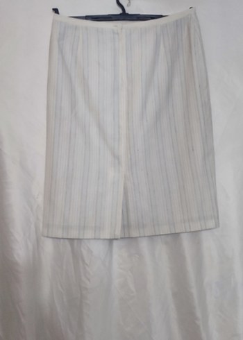 Düğmeli Beyaz Kadın Keten Gömlek - Görsel 2