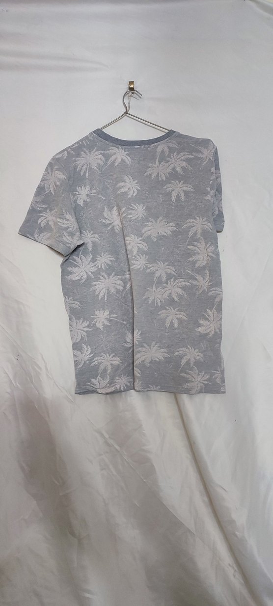 Gri Baskılı Erkek Kısa Kollu Tişört - Görsel 2