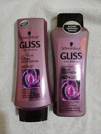 Gliss serum deep repair şampuan ve saç kremi