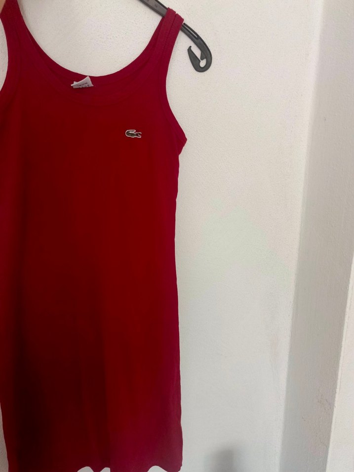 Kırmızı Spor Midi Elbise - Görsel 4