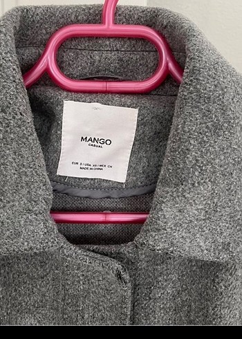 Gri Düz Kesim Kadın Kaban - Görsel 2