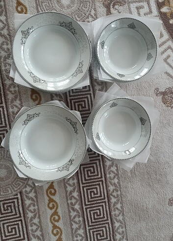 6'lı desenli yemek tabağı 