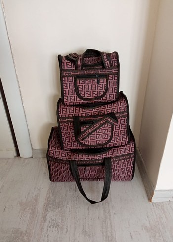 Renkli Baskılı Pembe Bebek ve günlük Çanta Seti - Görsel 3