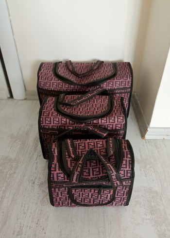 Renkli Baskılı Pembe Bebek ve günlük Çanta Seti - Görsel 4