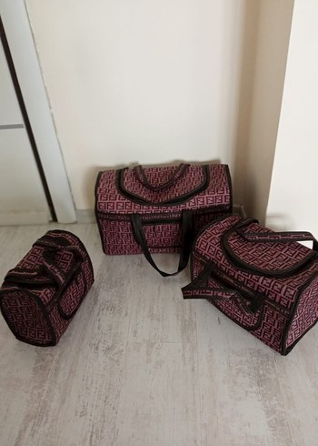 Renkli Baskılı Pembe Bebek ve günlük Çanta Seti - Görsel 6