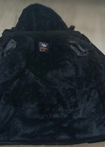 Düğmeli Siyah Erkek Midi Mont - Görsel 6