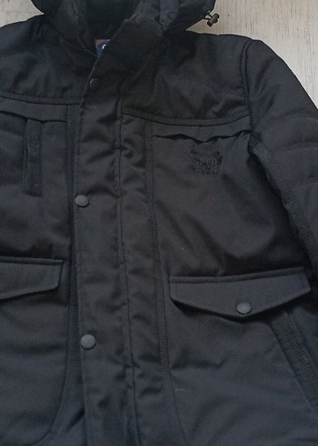 Düğmeli Siyah Erkek Midi Mont - Görsel 3