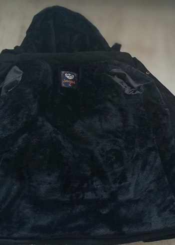 Düğmeli Siyah Erkek Midi Mont - Görsel 5