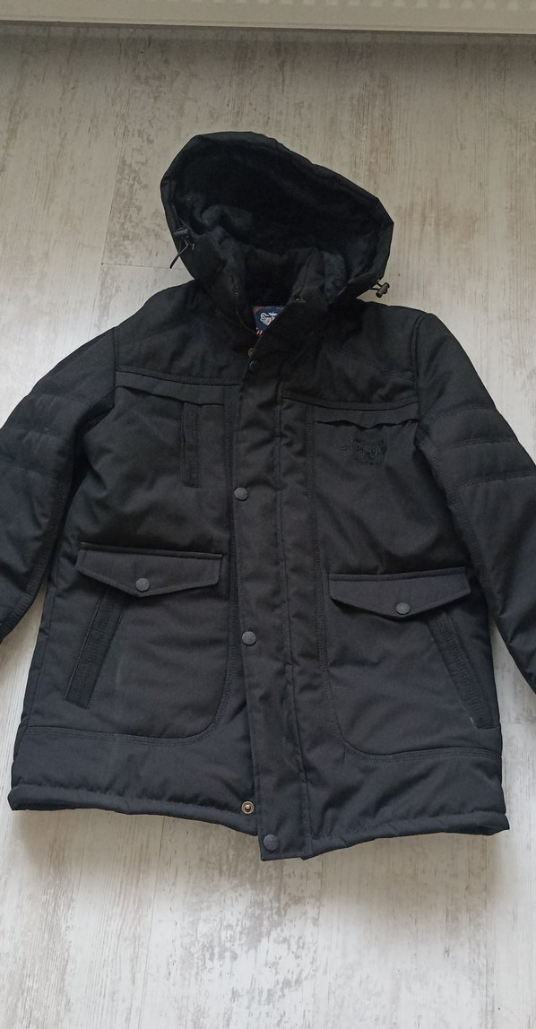 Düğmeli Siyah Erkek Midi Mont - Görsel 4