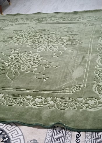 Yeşil Çiçek Desenli Battaniye - Görsel 4