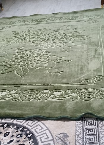 Yeşil Çiçek Desenli Battaniye - Görsel 6