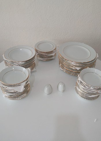 Beyaz Altın Kenarlı Yemek Takımı - Görsel 3