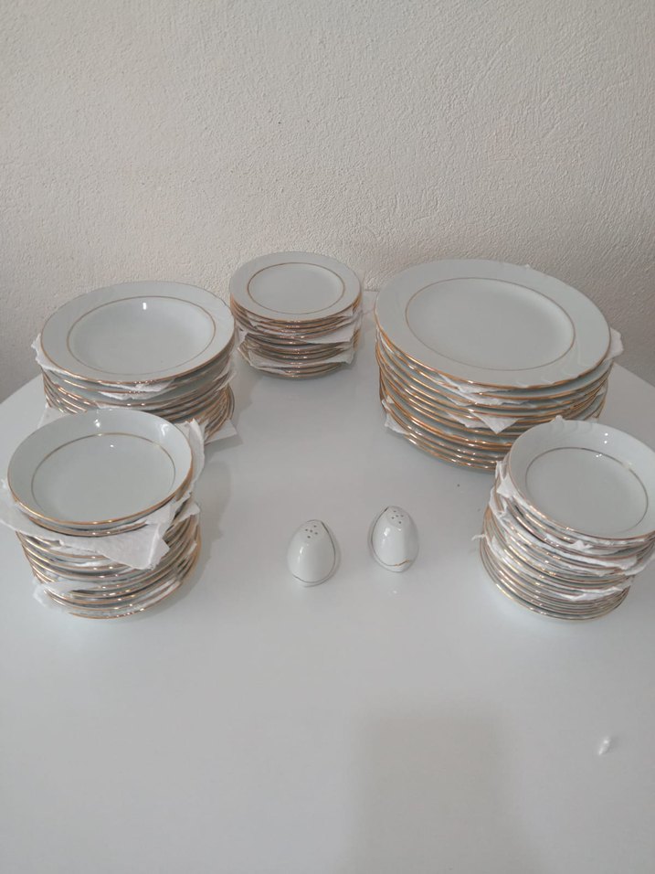 Beyaz Altın Kenarlı Yemek Takımı - Görsel 3