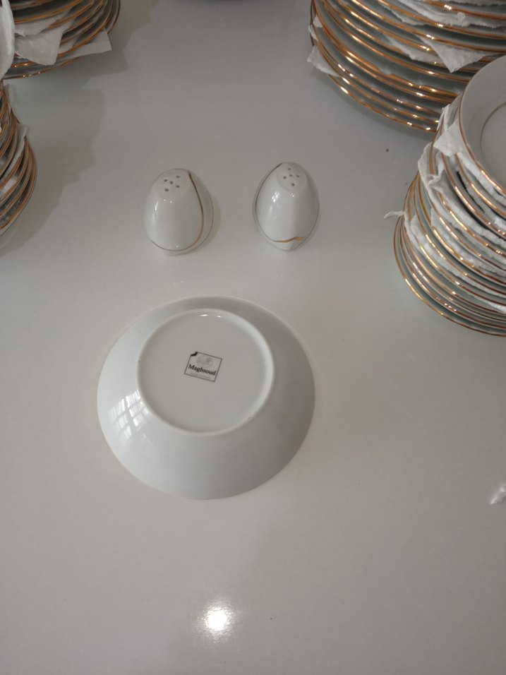 Beyaz Altın Kenarlı Yemek Takımı - Görsel 5