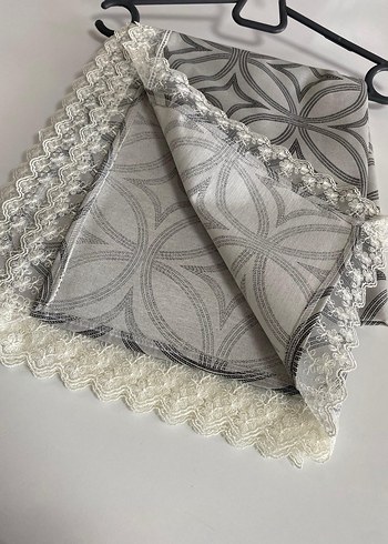 Soyut Desenli Gri Masa Örtüsü - Görsel 3