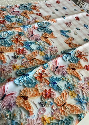 Dantel Detaylı Çok Renkli masa örtüsü - Görsel 2