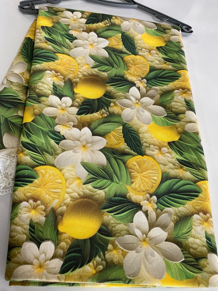 Sarı Bohem Çiçek Limon Desenli Masa Örtüsü - Görsel 2