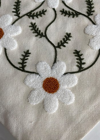 Nakışlı Beyaz Bohem runner - Görsel 2