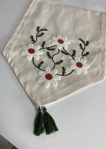 Nakışlı Beyaz Bohem runner - Görsel 3